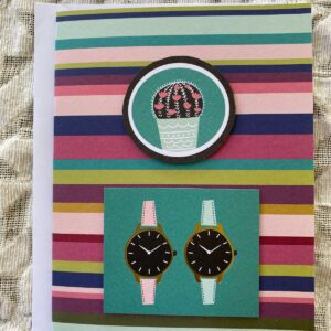 “Cactus & Watches” from the Limited Edition “Elle oh Elle” Greeting Card Collection