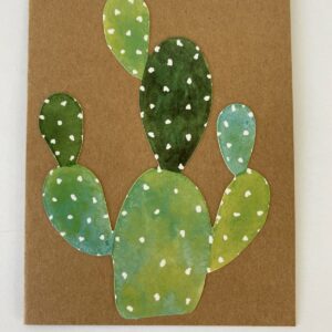 Flowering Cactus in Hanging Basket Card.
