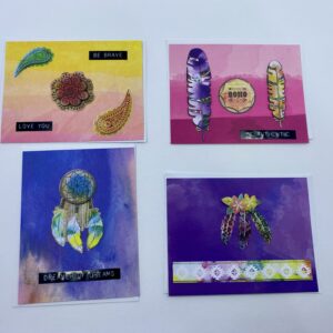 Colorful BOHO Greeting Card Collection